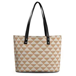 Fashion Abstract Triangle Handbags Luxury P-Pradas Shoulder Bag Beach PU Leather Tote Bag Women Christmas Gift Hand Bags