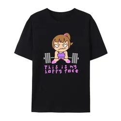 Funny Gym Barbell Girl He Asked Me To Clean So I Did Three Sets T-Shirt Otaku Short-sleev Top Women Lovely Graphic Tees