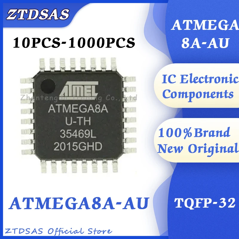 5-1000pcs ATMEGA8A-AU ATMEGA8A ATMEGA8 ATMEGA ATM IC MCU 8BIT 8KB FLASH TQFP-32 Chipset