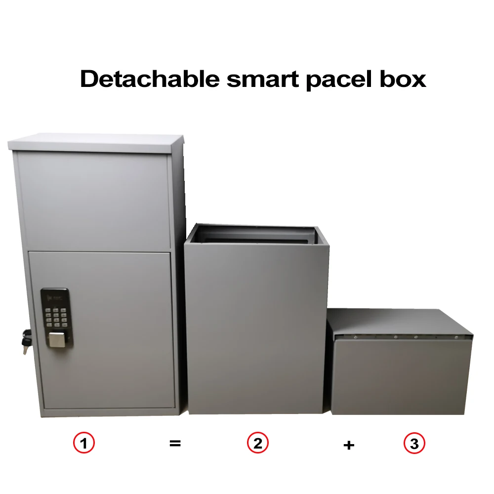 New Arrival Preorder Anti Theft Outdoor Wall Mount Detachable Metal Smart Mailbox Parcel Box for Residential Delivery Drop Box