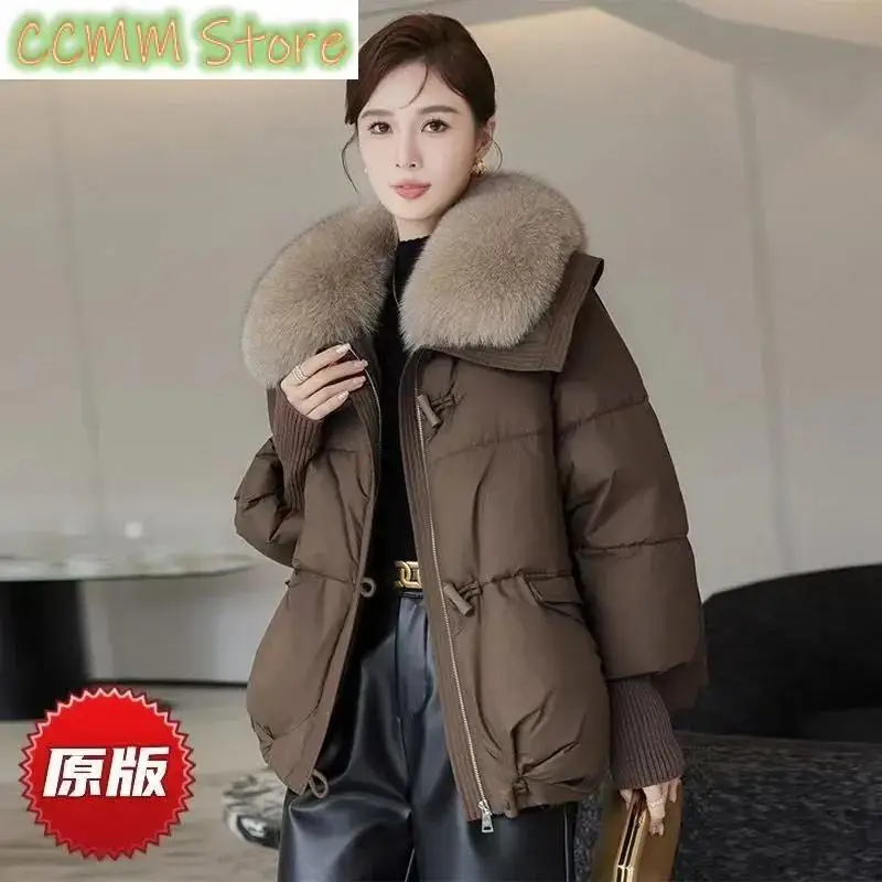 New Loose Ladies Cropped Jacket Winter Woman Parka Overcoat Korean Fashion Female Ultra Light Warm Coat
