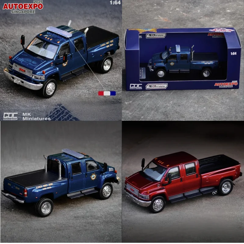 

1/64 GMC TOPKICK ALAMEDA POLICE pickup police car die-casting simulation alloy car model at Singapore exhibition.