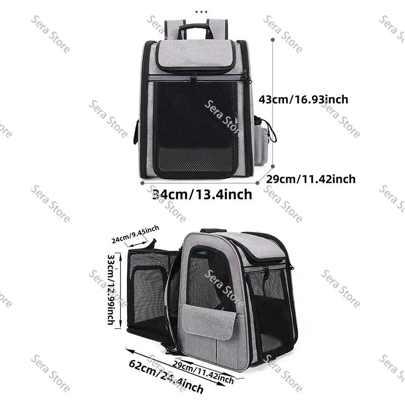 Portable Cat Backpack Breathable Expansion Pet Outing Bag Small Dog Cat Outing Travel Pet Backpack