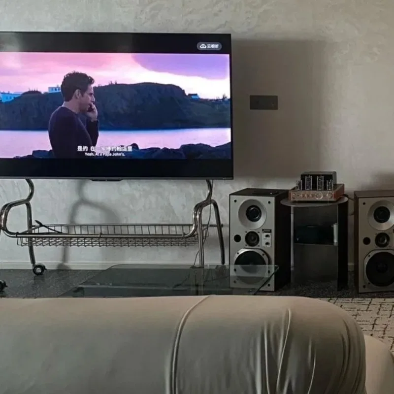 حامل تلفزيون نورديك عربة تلفزيون فاخرة شديدة التحمل من الفولاذ المقاوم للصدأ مقاس 32-75 بوصة مع رف تخزين سهل التجميع متين لغرفة المعيشة #2