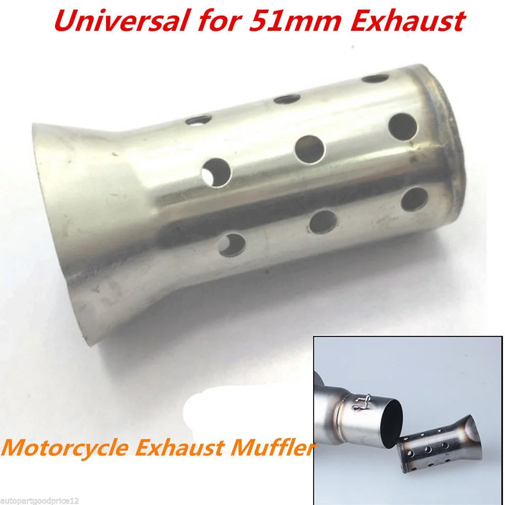Motorrad Zubehör 51mm Einlass Auspuff Einstellbar DB Mörder Schalldämpfer Noise Sound Eliminator Front Katalysator