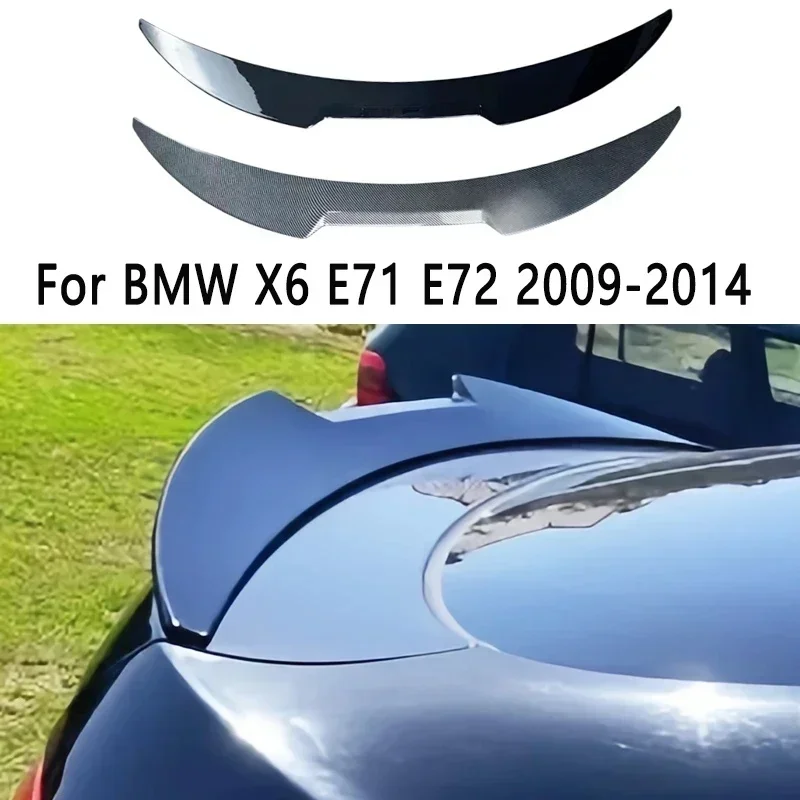 

For BMW X6 E71 E72 2008-2014 Car Rear Trunk Roof Spoiler Splitter Rear Spoiler Cap Rear Boot Lip Lid Car Accessories Tuning