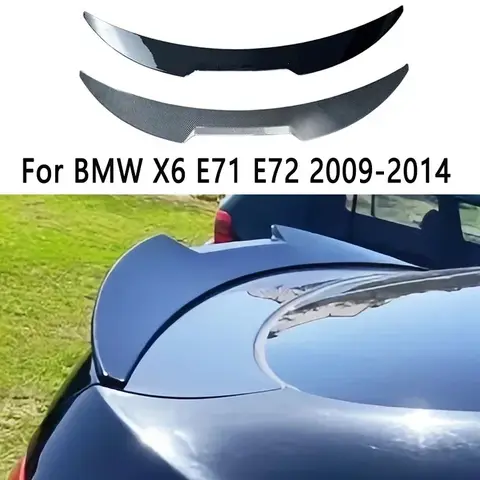 BMW X6 E71 E72 2008-2014 자동차 리어 트렁크 루프 스포일러 스플리터 리어 스포일러 캡 리어 부트 립 리드 자동차 액세서리 튜닝
