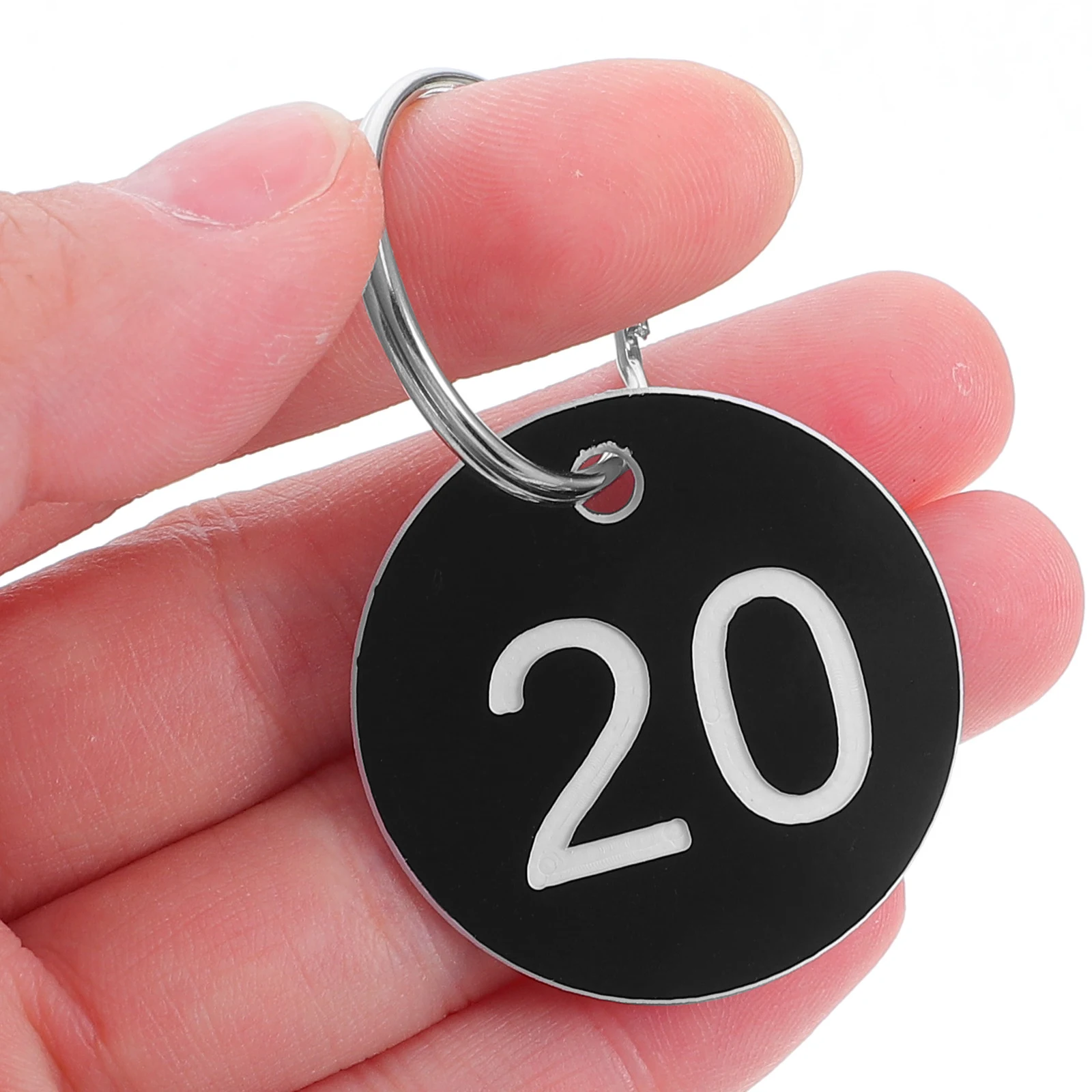 

1 Set Numbered Key Tags Round Number Tag 1-20 for Organizing Keys Cards Bags and Lockers Number Display Label