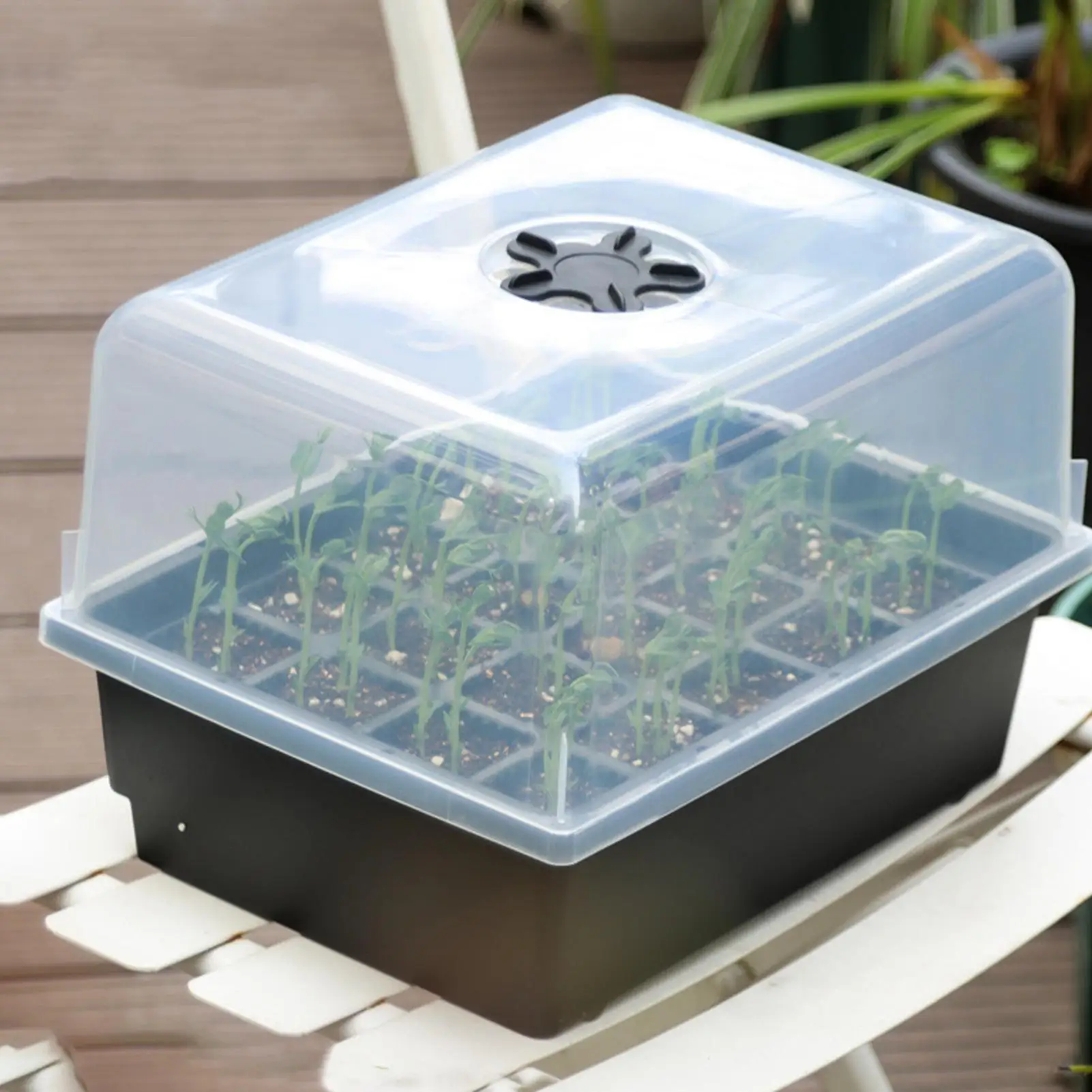 Plant Germination Trays Reusable Plant Growing Tray With Adjustable Humidity Dome Germination Starter Gardening Supplies For