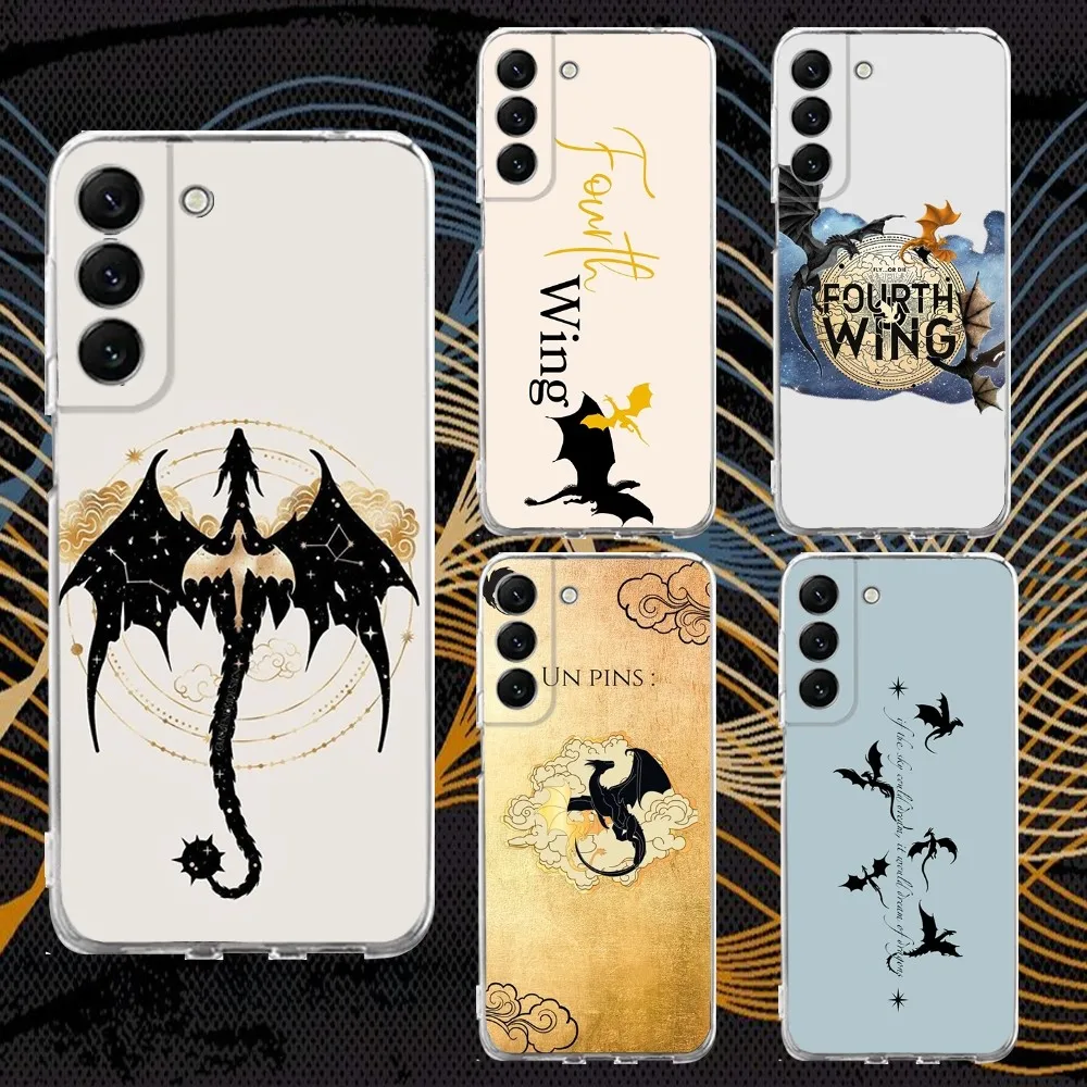 Silikonowe etui na telefon F-Fourth Wing Dragon do Samsung S30, S23,21,22,20 Ultra, S20 FE lite, S10,9,PIus Note20ultra Cover Clear