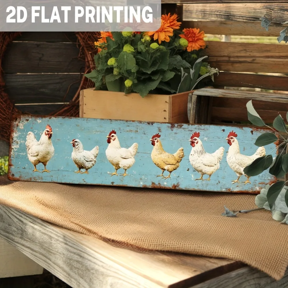CIFBUY Rustic Farmhouse Metal Sign Vintage Aluminum Wall Art Waterproof Durable Decor For Kitchen Living Room Porch