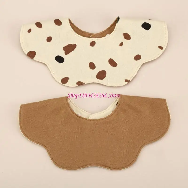 مريلة أطفال قابلة للعكس من القطن على الوجهين، مريلة بتصميم بتلات 360 درجة #3