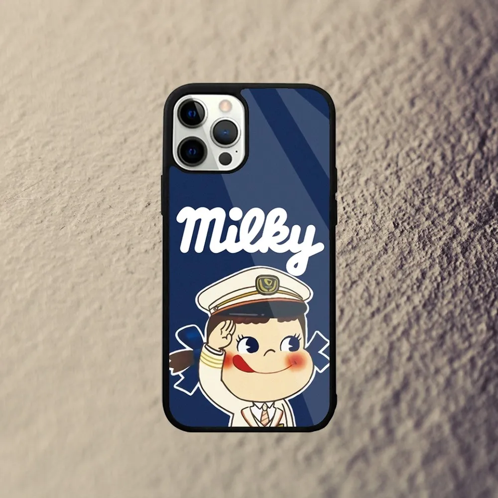 Fujiya Milky Peko-Chan Phone Case For iPhone 15,14,13,12,11,Plus,Pro,Max Mini Magsafe Magnetic Wireless Charging