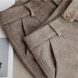 High Waist Women Suit Pants Office Ladies Harem Pencil Pants Korean Fashion Trousers Casual Button Loose Female Khaki Pants New