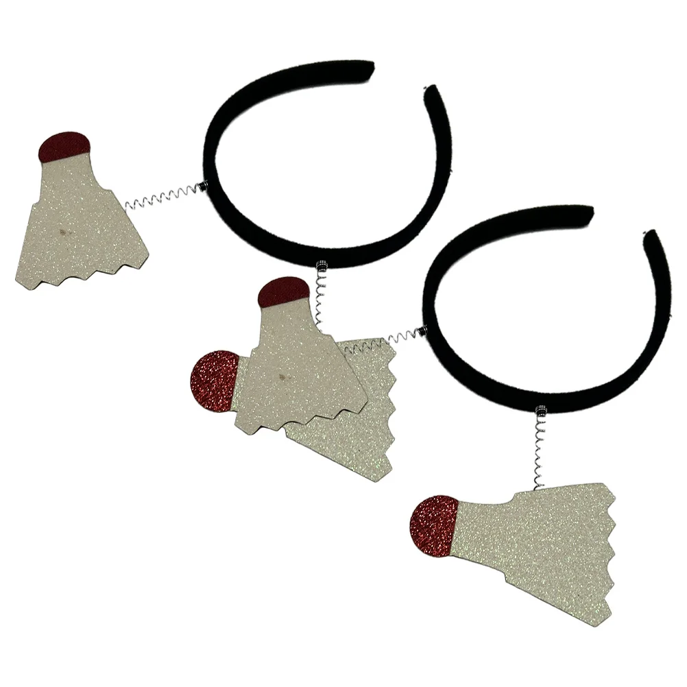 

2pcs Badminton Headband Sports Themed Party Hair Accessory For Women Cartoon Hair Hoops Decorative Headband For Birthday Stage