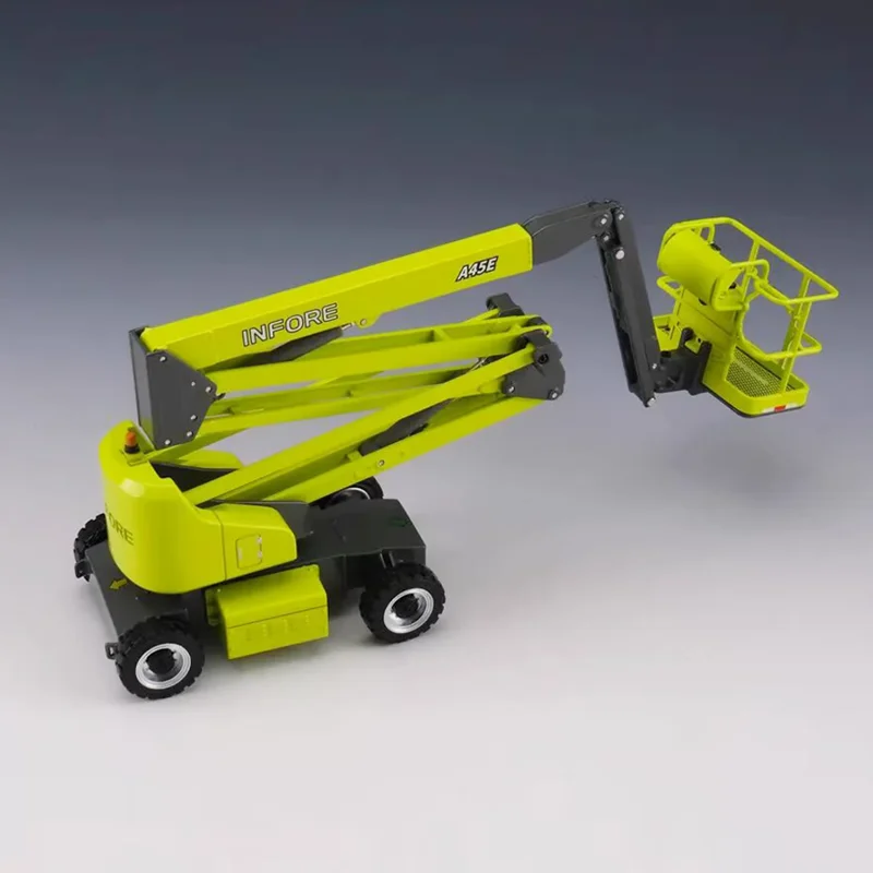 Diecast 1:25 Scale Infore A45E Curved Arm Type Aerial Work Platform Alloy Engineering Car Model Collection Ornaments Gift