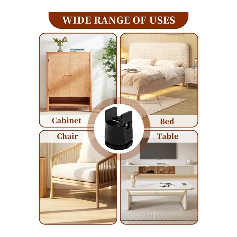 Bed Risers Adjustable Furniture Risers,Table Desk Chair Risers With Clamp, Bed Frame Risers Height Adjustable