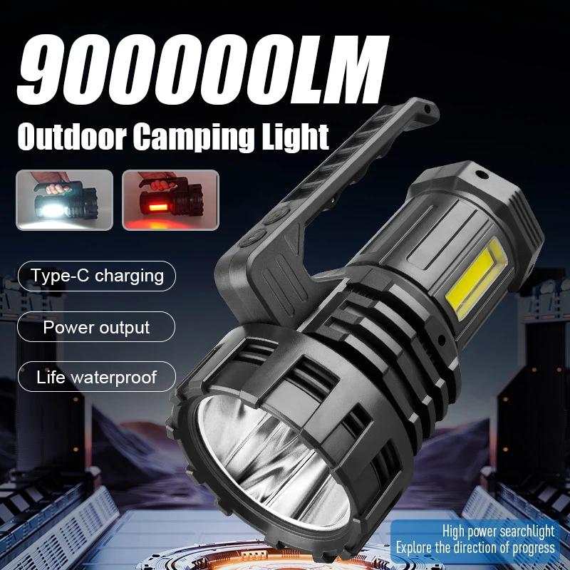 充電式-led-懐中電灯ポータブルキャンプランタン-cob-ライト屋外作業灯内蔵バッテリーランタン釣りパトロール