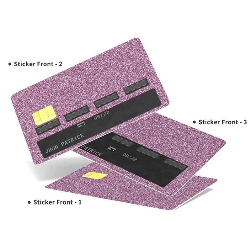 4 unids/set pegatinas decorativas para tarjetas de crédito pegatinas protectoras de piel para tarjetas bancarias/Debit/ATM pegatina antideslizante