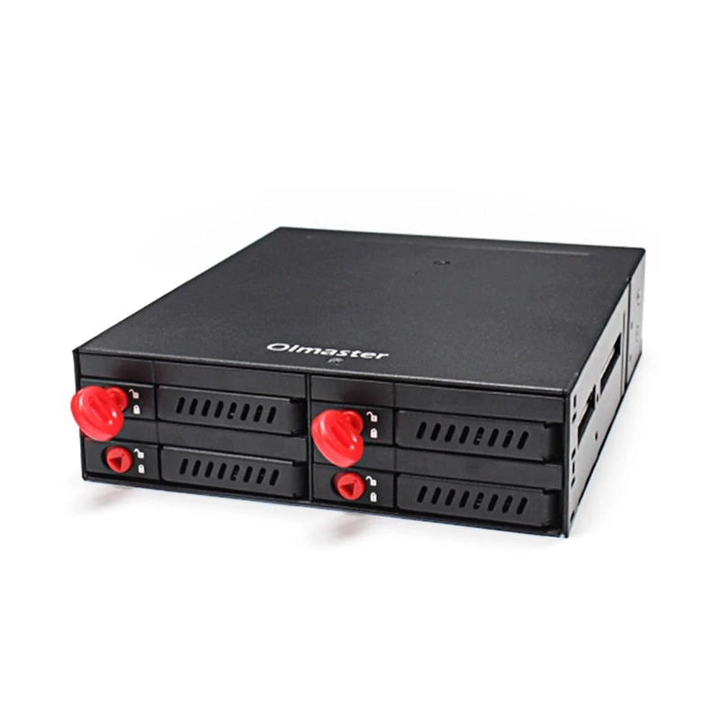 4-Bay 2.5inch SSD HDD Hot Swap Mobile Rack/Enclosure Hard Disk Enclosure Rack Data Storage for 5.25 Bay