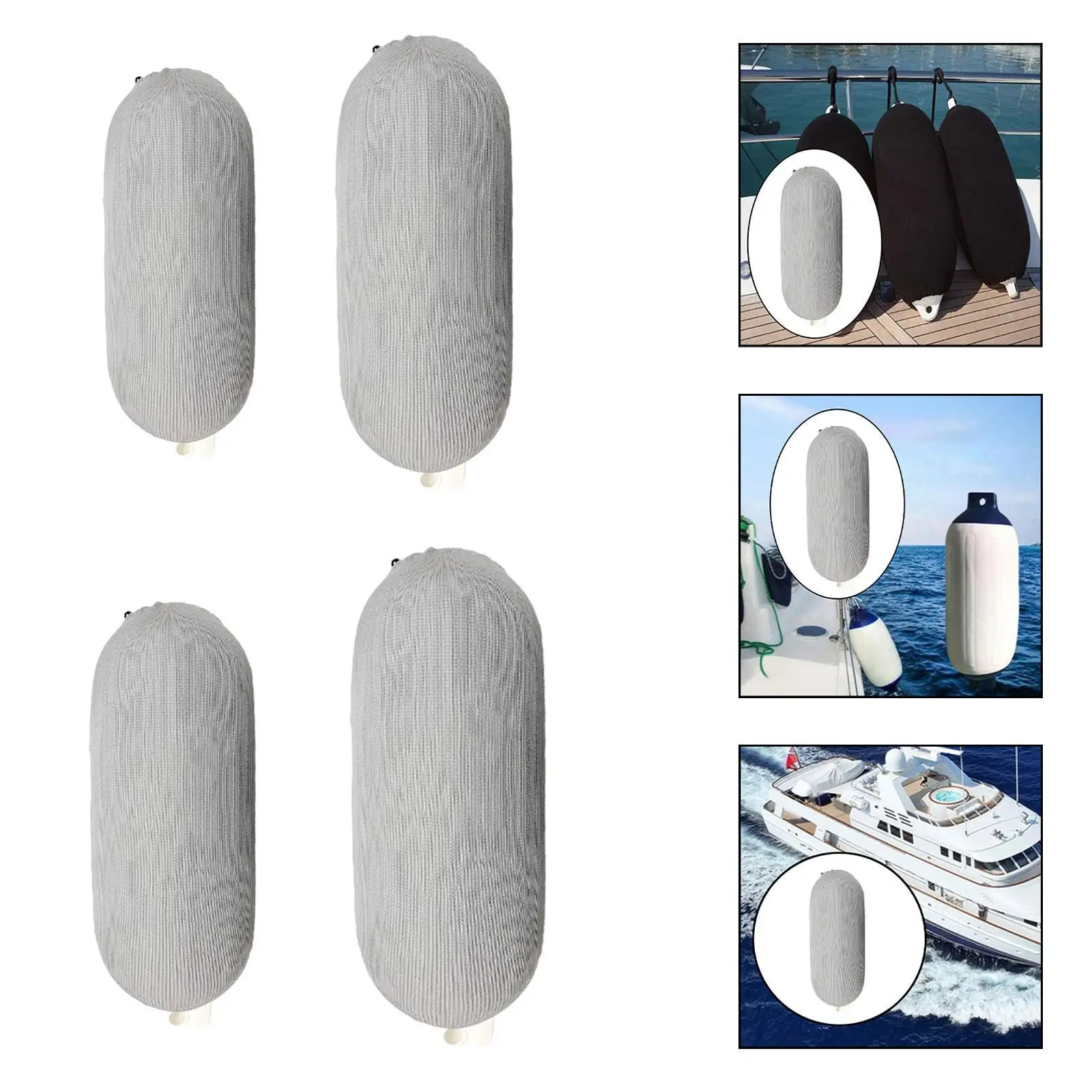 

Boat Fender Cover Replacement Easy to Install Protection for Accessories Twin Eyes Center Rope Tube Supplies Outdoor Activities