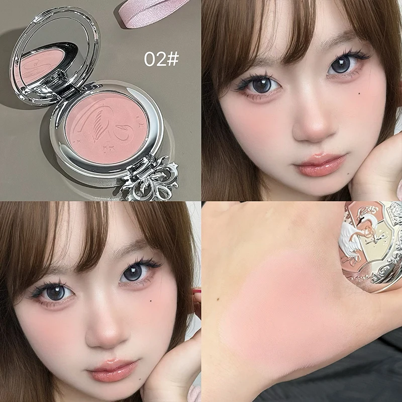 NICEKEY Monochrome Blush Palette Lasting Matte Peach Rouge Rose Red Cheek Tint Blush Powder Natural Makeup Contouring Eyeshadow gallery 2
