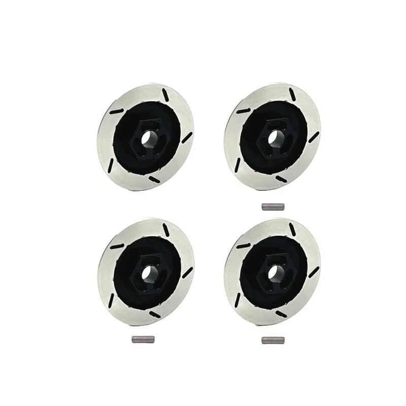 Pieza decorativa de Metal de disco de freno de 12mm para MN 1/12 MN128 MN86 MN86S G500 RC, piezas de accesorios OP de actualización de Metal para coche