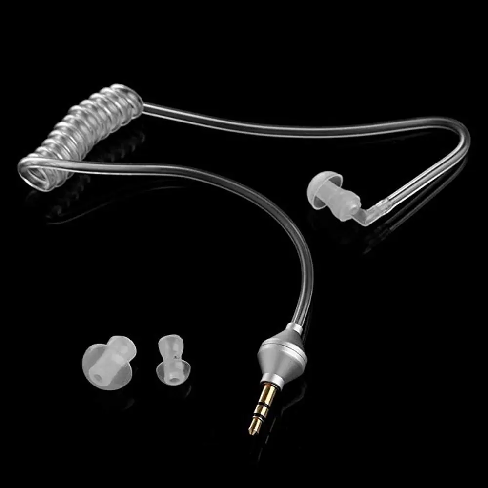 3.5mm Mono Air Tube Single Headphone Earphone Headset Anti-radiation