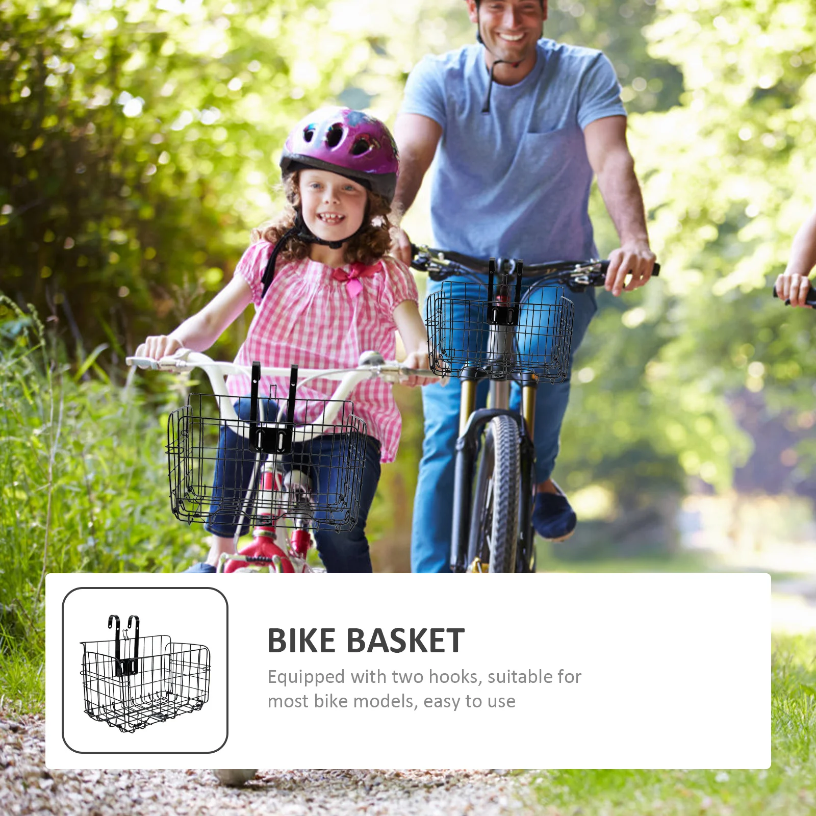 

Bike Basket Basket Portable Lightweight Durable Cycling Storage Easy Attach Handlebars No Tools Removable Scratch