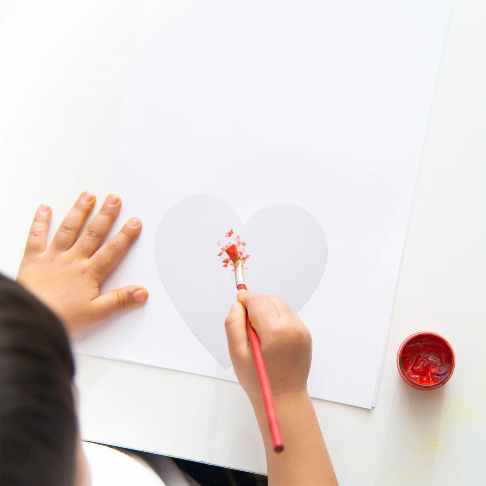 

8pcs Heart Shaped Canvas Drawing Board Oil Painting Boards Sketchpad Art Students Tool Panel Artist Paintings Wooden Frame Safe