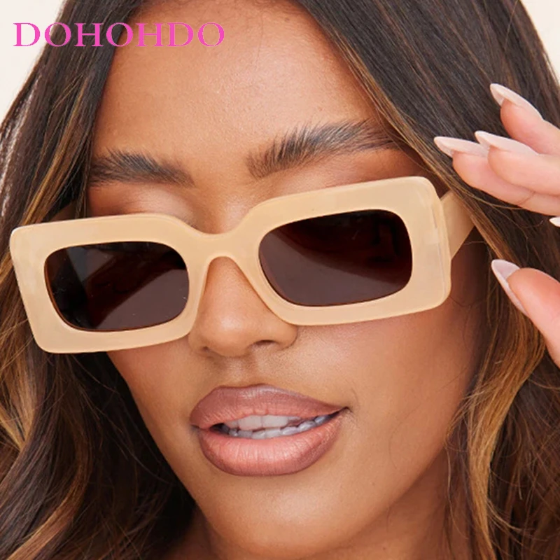 

DOHOHDO 2025 Fashion New Women Sunglasses Vintage Rectangle Frame Men Sun Glasses Lady Eyewear Shades UV400 Lentes de sol mujer