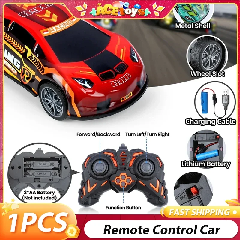 

2.4G Car Model Simulation Alloy Toy With Transparent PVC Body Radio Controlled Van Monster Trucks Freight Toys Car For Boys