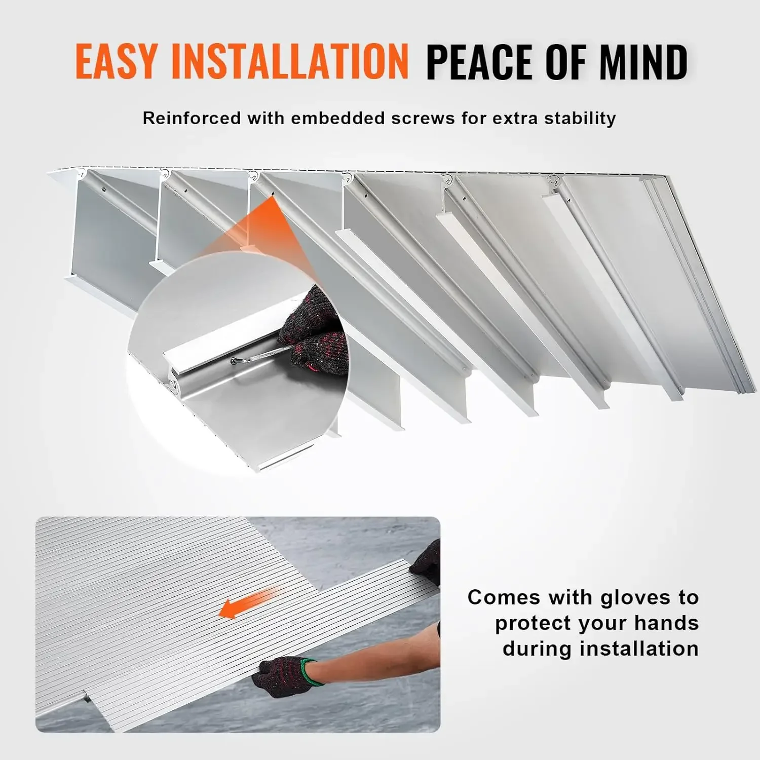 Door Threshold Ramp, 1" Rise Door Ramp for Wheelchairs, Aluminum Threshold Ramp for Doorways Rated 800 lbs Load Capacity