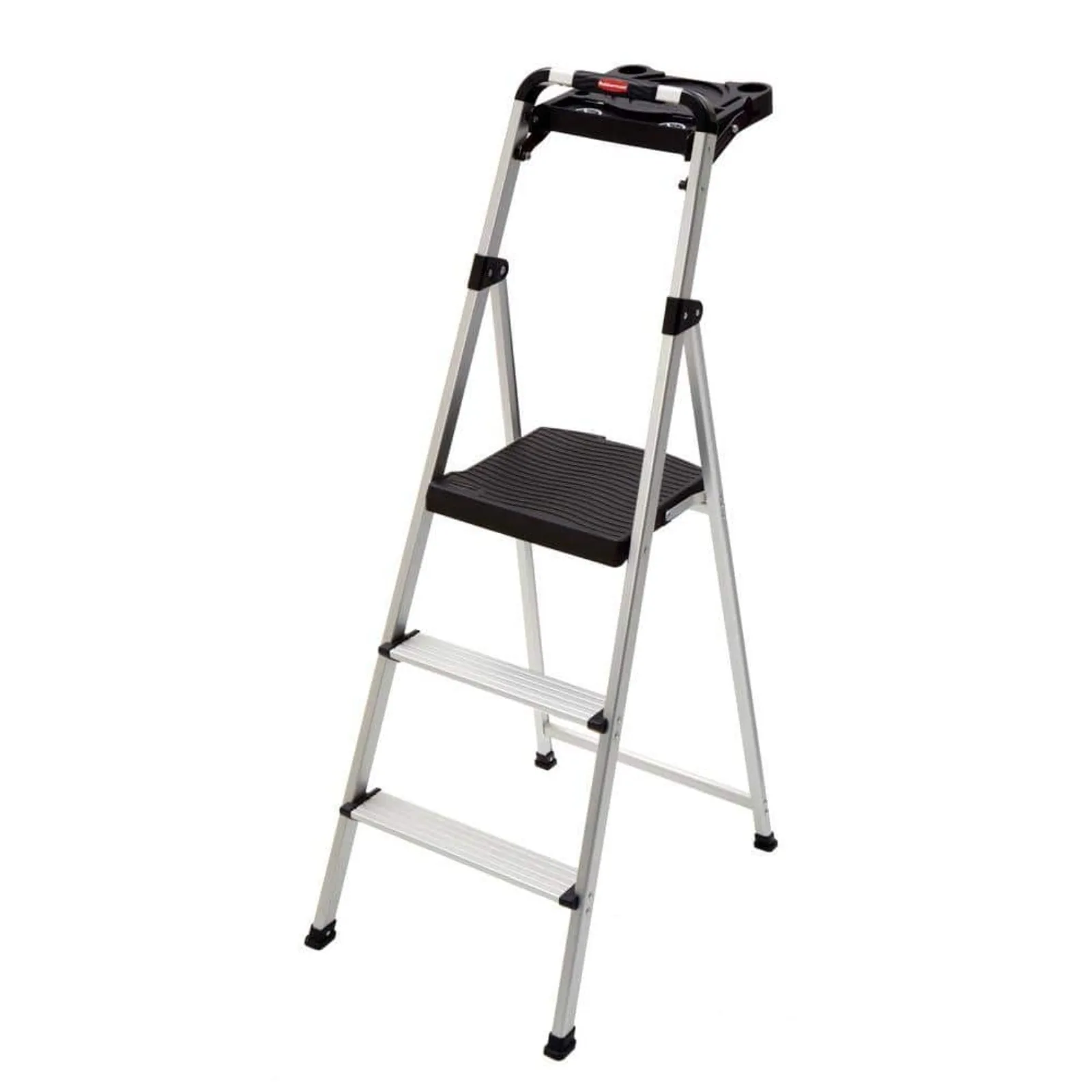 US  3-Step Ultra-Light Aluminum Step Stool with Project Tray 225 lbs. Capacity Type II Duty Rating