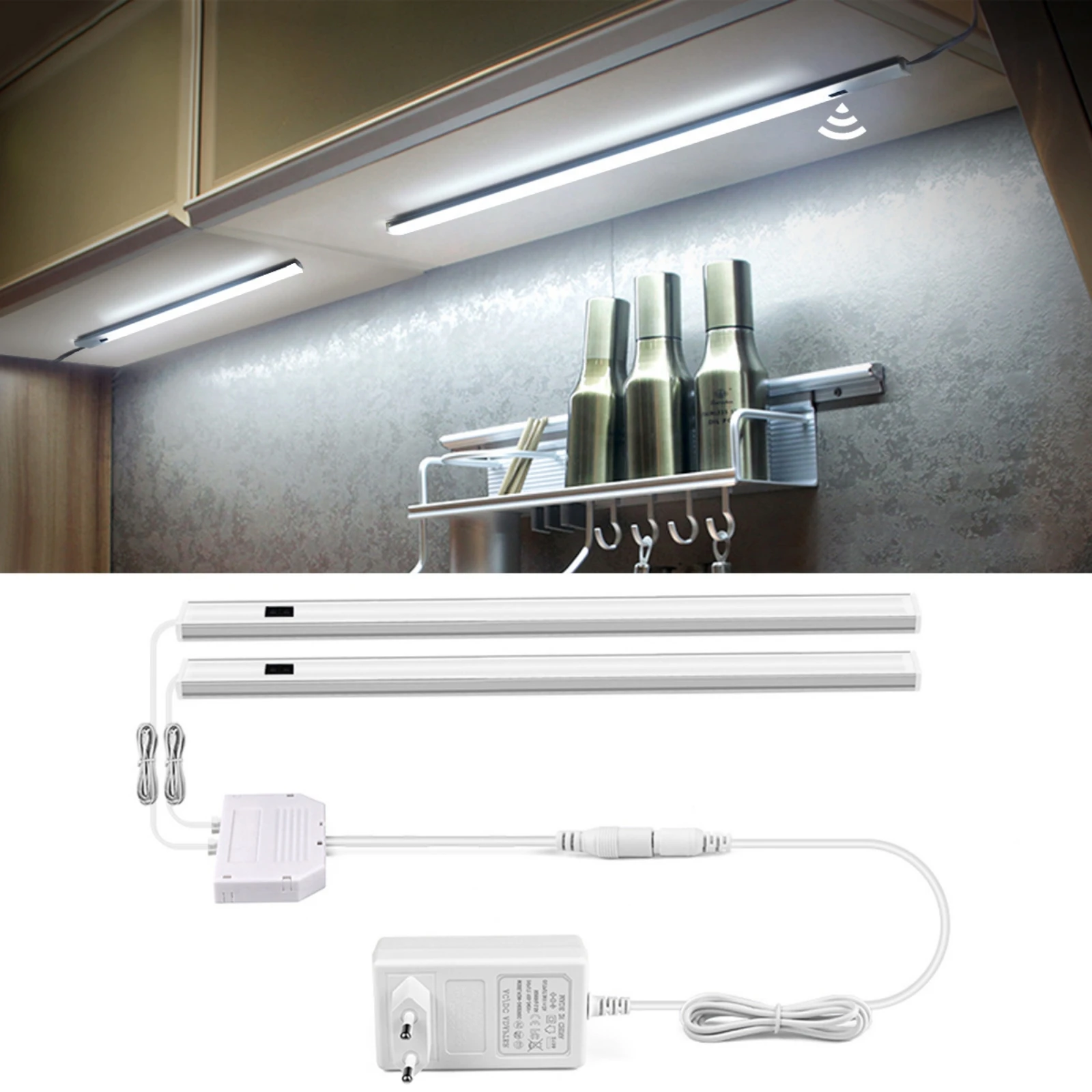 

2/4/6/8 шт. светодиодные светильники под шкафом 30/40/50 см, лампа для кухонного шкафа и гардероба с ручным переключателем 3000K 4000K 6000K ночник