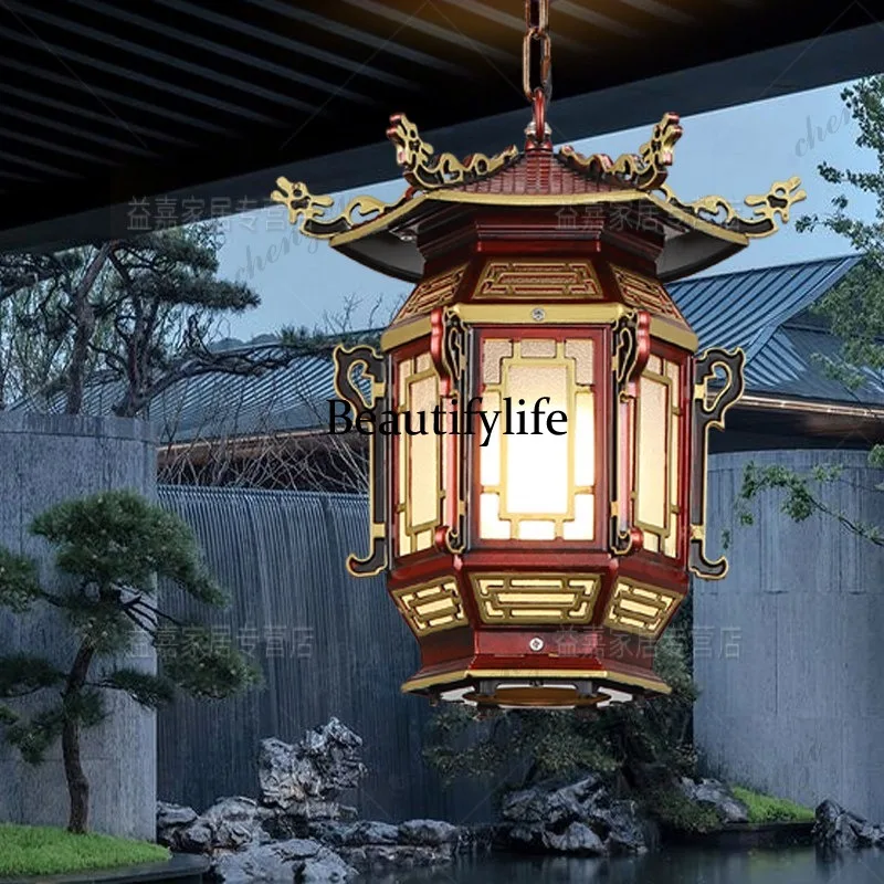 Door chandelier, courtyard outdoor waterproof light, new Chinese gazebo, balcony, corridor, aisle, eaves light