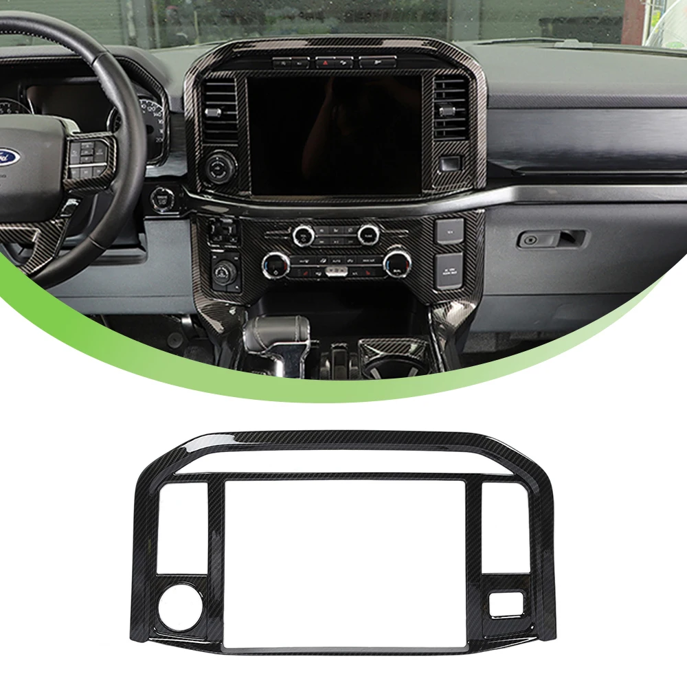 

Отделка для навигации, Обложка приборной панели для Ford F150 F-150 2021 2022 2023, аксессуары для салона автомобиля из углеродного волокна