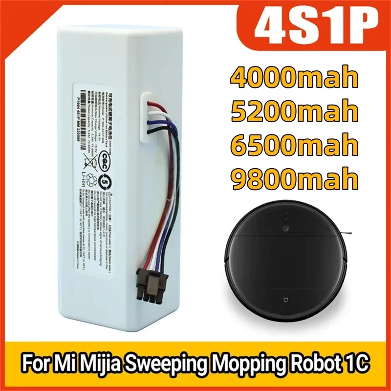 

14.4V 9800mAHP1904-4S1P-MM Battery For Xiaomi Mijia 1C STYTJ01ZHM Robot Vacuum Mop Cleaner Accessories Parts original