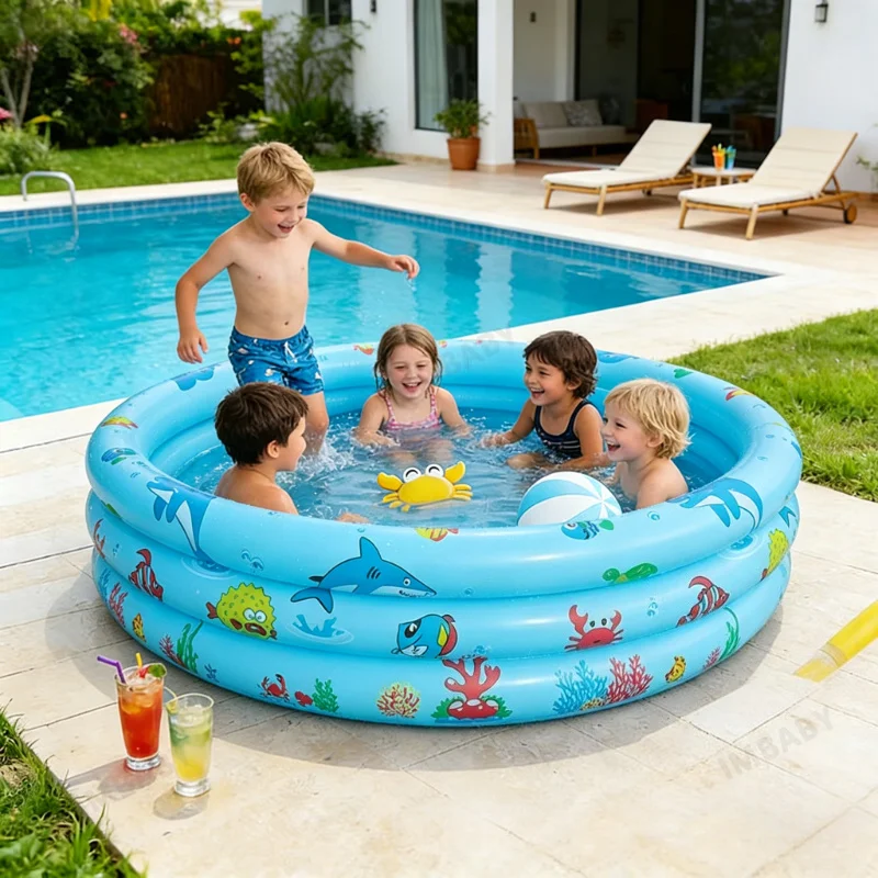 imbaby-inflatable-kiddie-pool-bathtub-35inch-ocean-print-pvc-kids-swimming-bath-tub-for-backyard-garden-lawn-summer-water-play