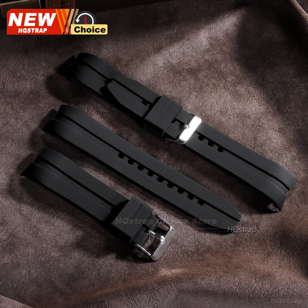 Gebogenes Silikon-Sportarmband 22mm 24mm 26mm Wasserdichtes Weiches Gummiarmband für Männer und Frauen Universelles Armband – Detail 4
