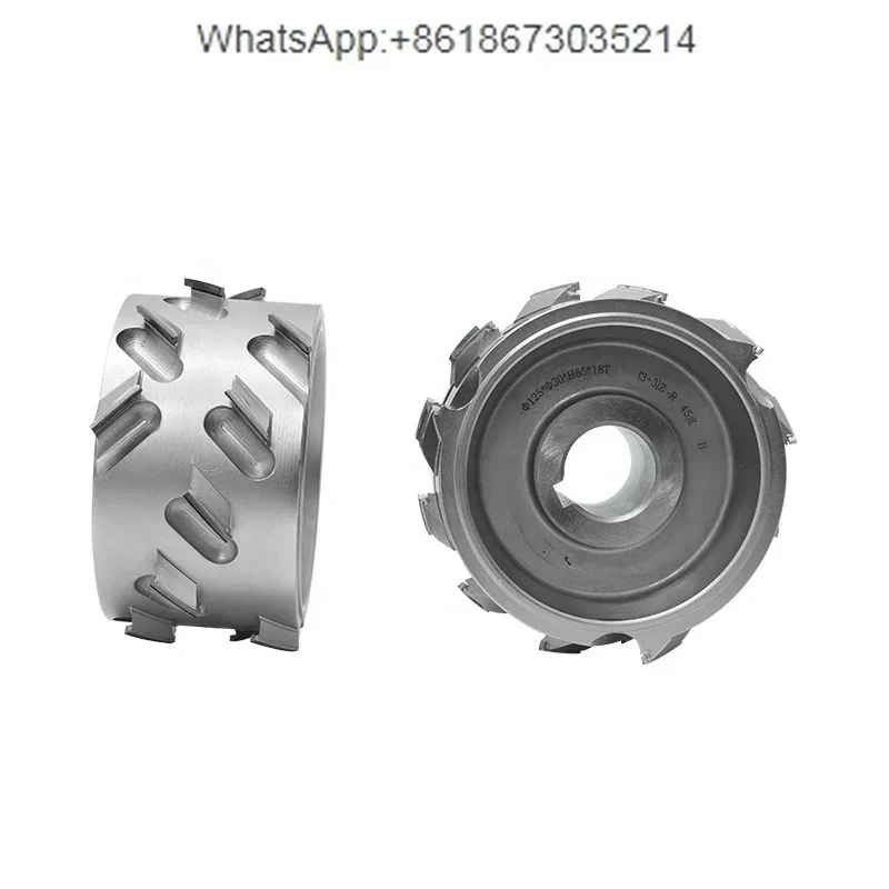 125 * 30 * H65 * 18T- (3 3) Z-45 ° (L/R) 1 pair PCD pre-milling cutter diamond milling cutter for edge banding machine