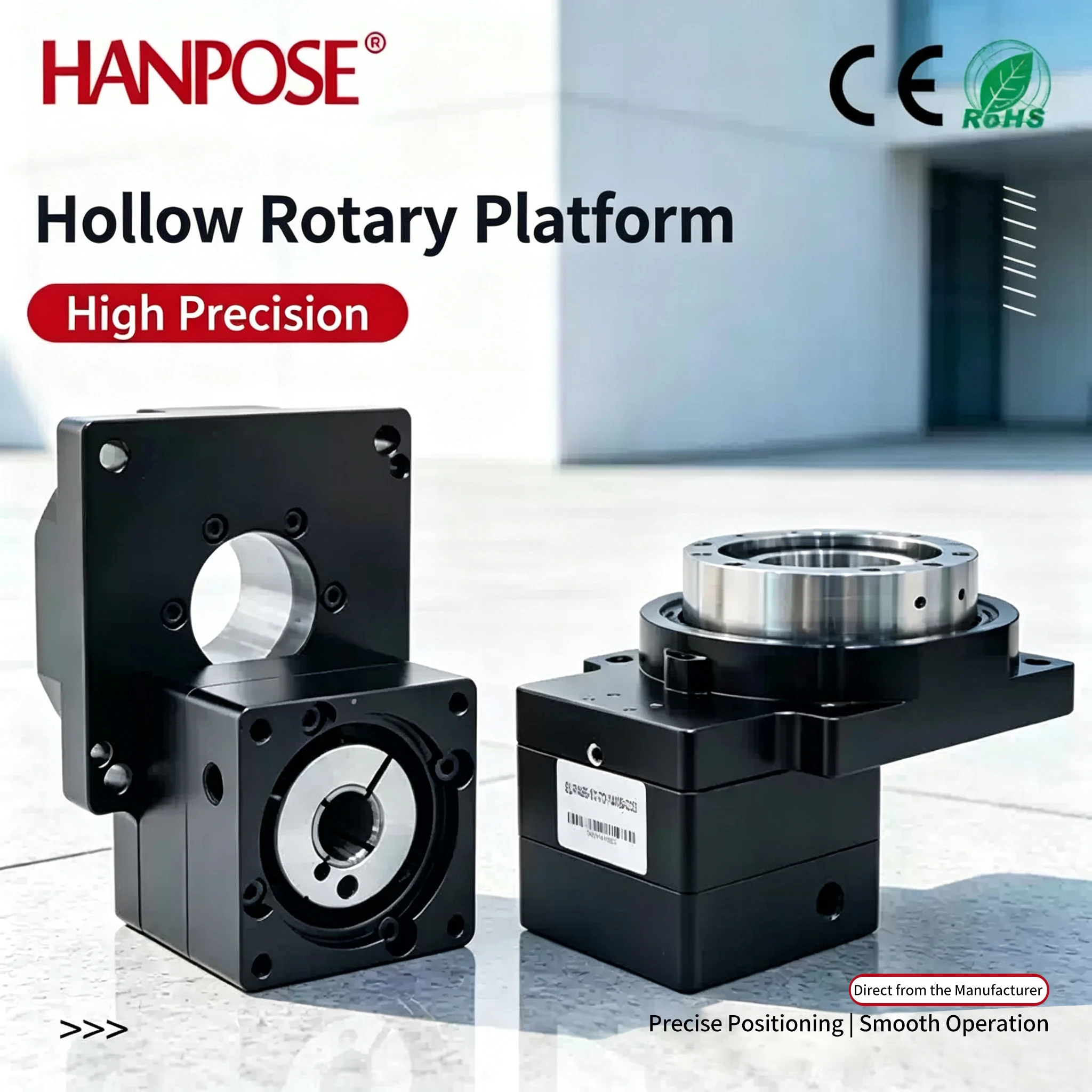 SLPA60/85/130/200 Precision Hollow Rotary Tables with 42/57/86 Stepper Servo Motors—Multi-Station Rotary Turntable Gearboxes