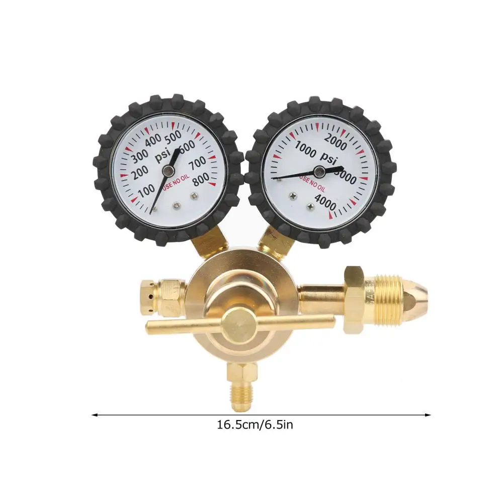 Inch Flare Output Nitrogen Regulator Gauge Pressure Equipment Brass CGA580 Inlet Connection Gauges 0-600PSI CGA580 Inlet