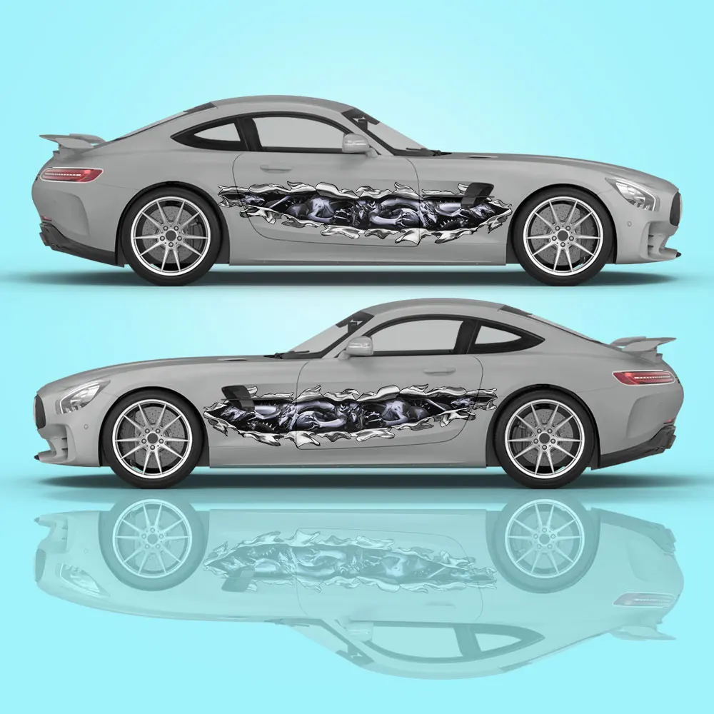 

Dragons decals Full color Car side graphics vinyl sticker Dragon wrap Full Color Car Vinyl Design, Tribal Racing Stripes