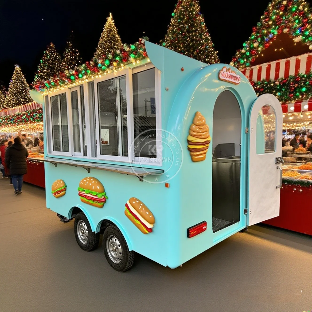 

High Quality Food Trailer Mobile Kitchen Concession Food Cart With Full Kitchen Stainless Steel Customization