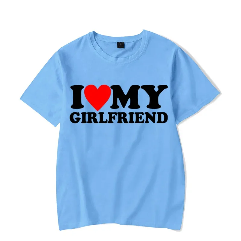 I Heart My Boyfriend Girlfriend Print magliette Harajuku Lovers Tee Shirt Unisex Summer Y2k Top Tees Oneck Sweet Couple T Shirt