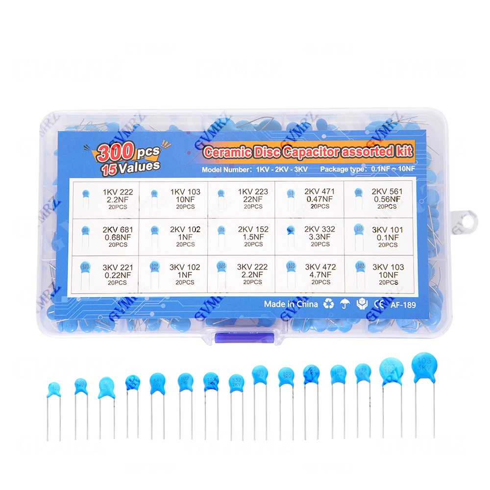 30PF 47PF 56PF High voltage Ceramic Capacitor KIT 1KV 2KV 3KV 5PF 100PF 220PF 1NF 2.2NF 3.3NF 4.7NF 10NF 100NF 471 222 223 103