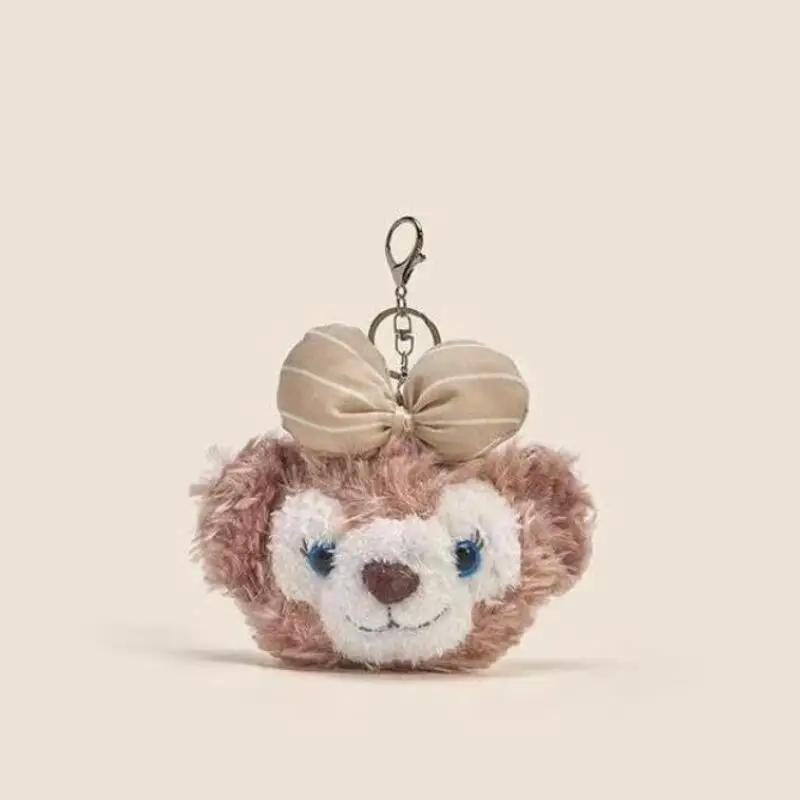 Cute Disney ShellieMay Plush coin purse zipper wallet keychain pendant Creative lipstick headphone storage bag Wholesale gifts