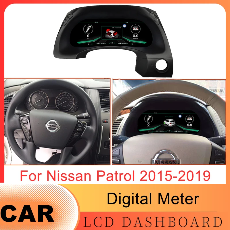 

Upgrade Car LCD Digital Dashboard Panel Instrument Cluster Cockpit Speedometer For Nissan Patrol 2015-2019