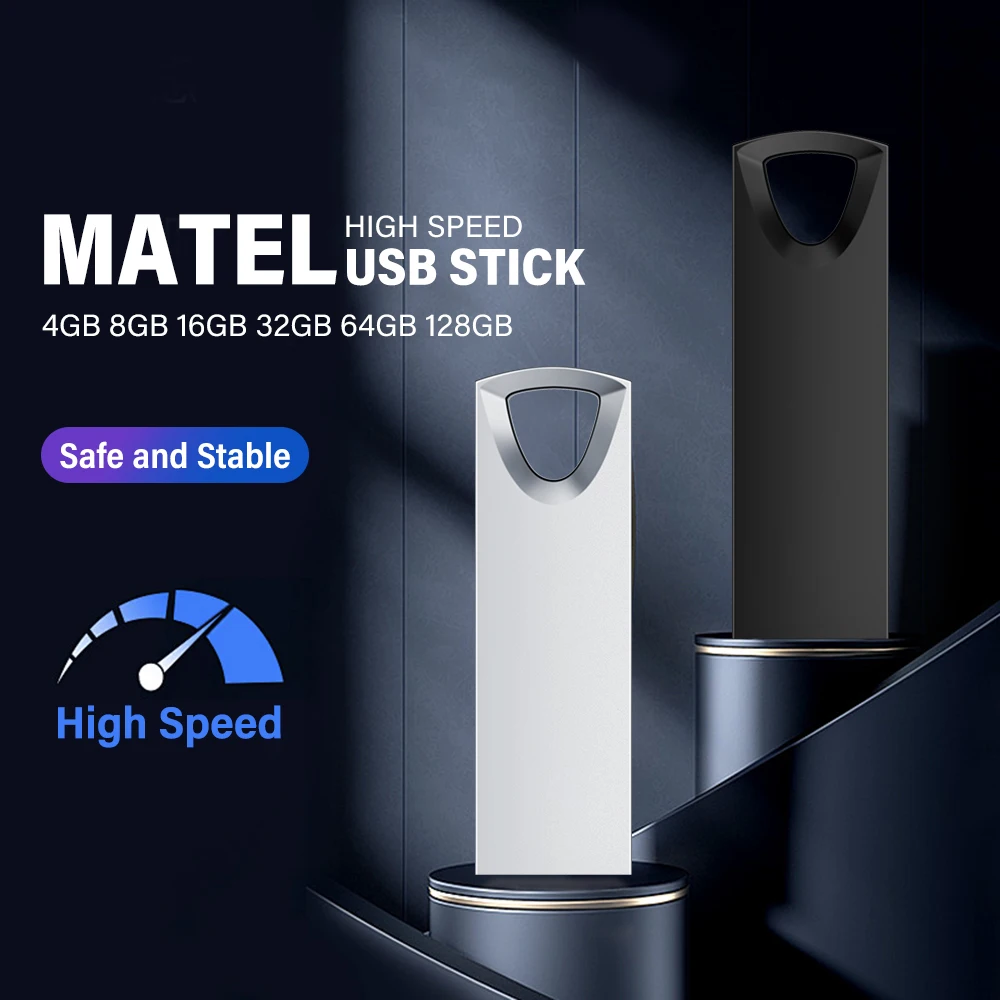 محرك أقراص USB جديد 64 جيجابايت 32 جيجابايت 16 جيجابايت 8 جيجابايت 4 جيجابايت محرك أقراص فلاش USB جديد مقاوم للماء فضي قرص u memoria cel usb عصا هدية
